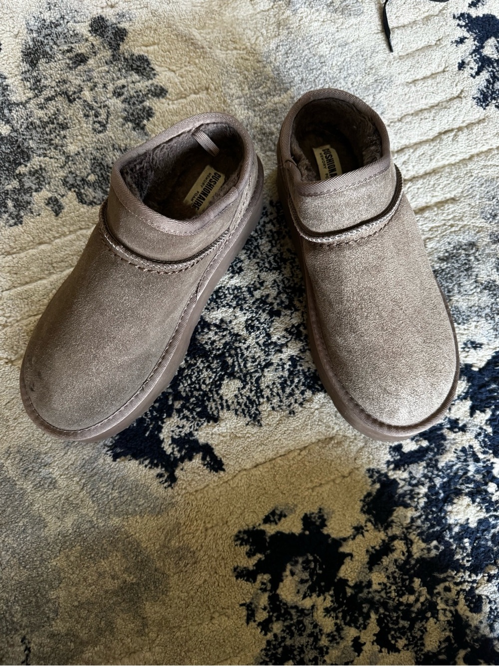 Women's Suede Slip-On Slippers in Brown - Cozy Everyday Comfort